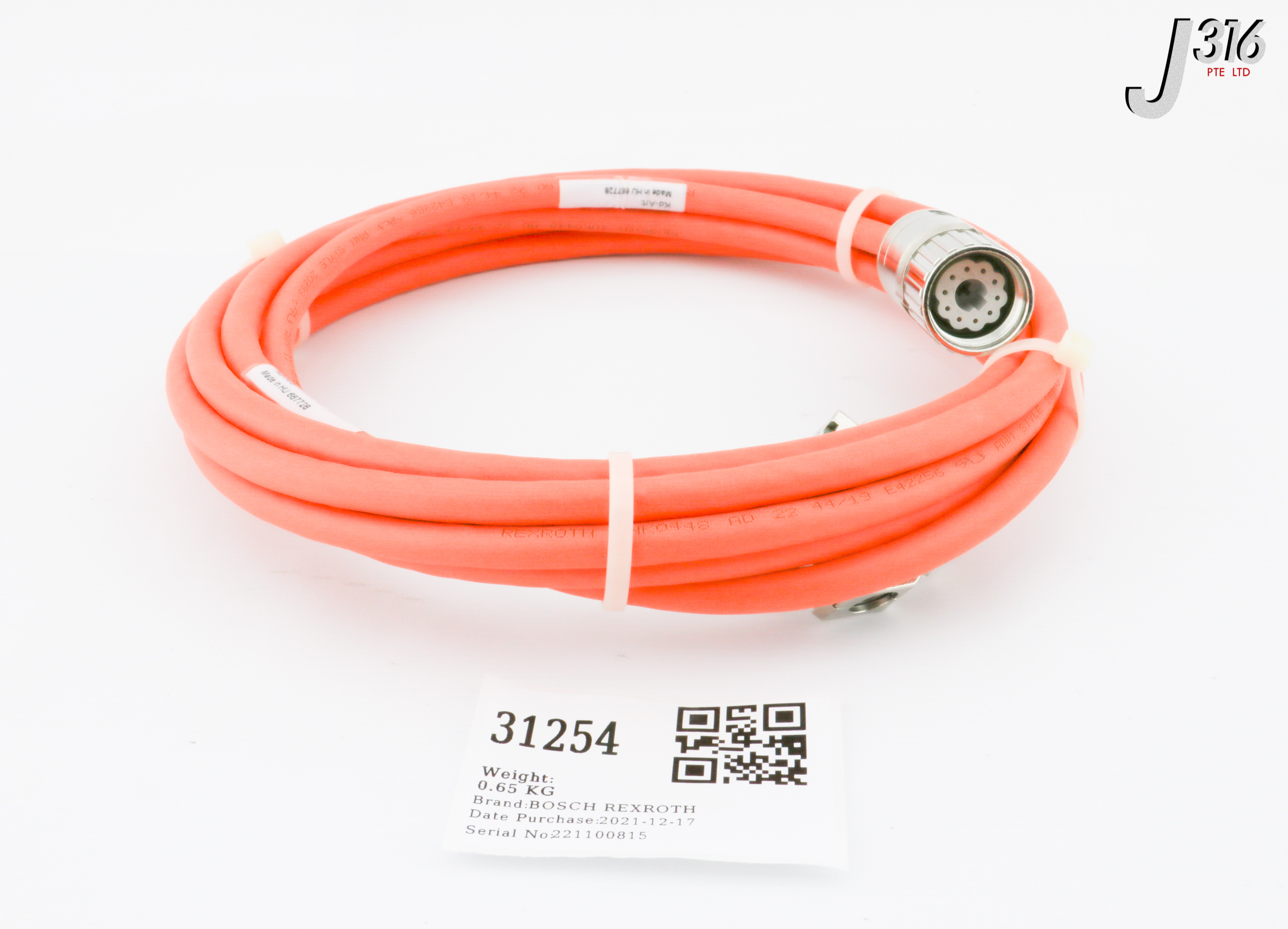〜eacc〜 31254 BOSCH REXROTH CABLE ASSY, ENCODER CABLE, R911376 574 (NEW